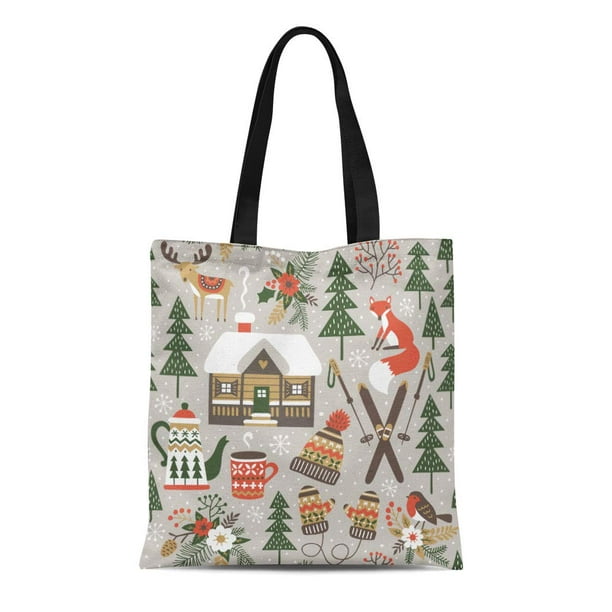 Cute Fox Canvas Top Handle Tote Bag Shoulder Bag Handbag for Women